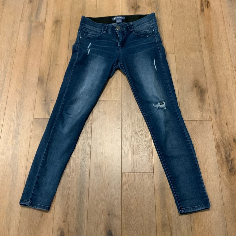 Democracy denim “ab” solution distressed skinny jeans